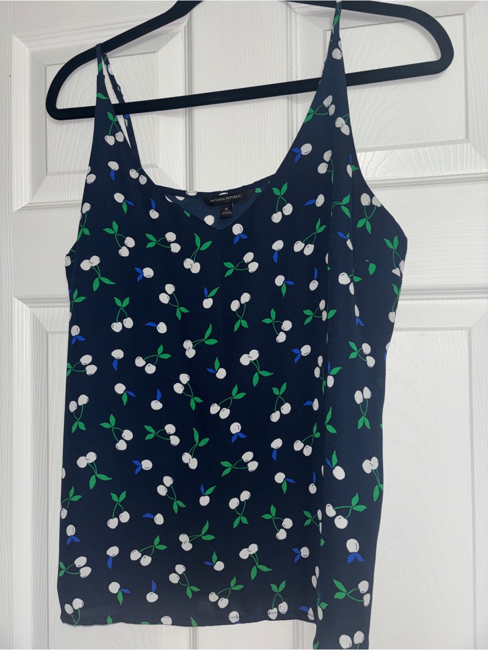 Banana Republic Navy Cherry-Print Spaghetti Strap Cami